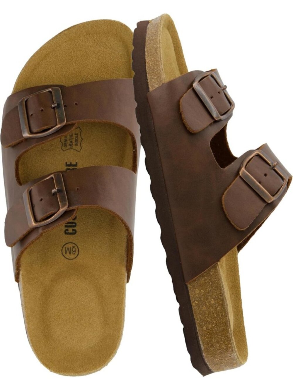 Comfortable Cork Slide Sandals for Women | Cushioned Footbed, Stylish